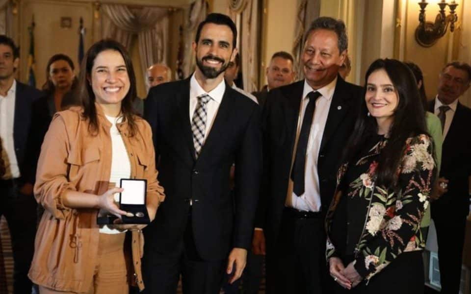 Da dir. para esq. diretora-presidente da ANA, Veronica Rios; diretor interino Luis André Muniz; diretor Filipe Sampaio; e a governadora Raquel Lyra (1)