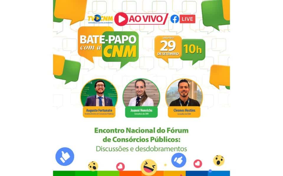 Bate-papo com a CNM debateu os desdobramentos do Encontro Nacional do Fórum de Consórcios