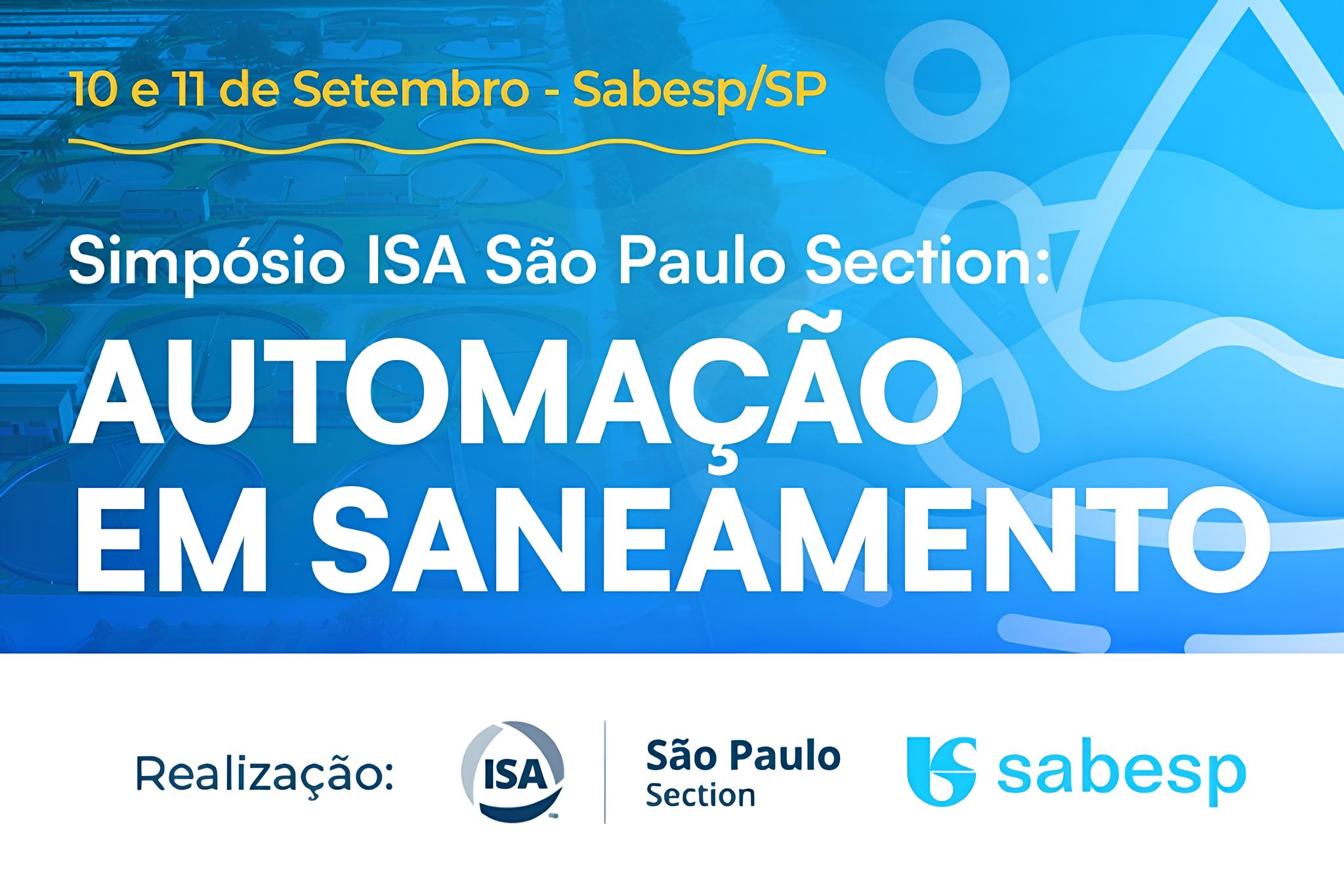 Simpósio ISA São Paulo Section: Automação em Saneamento
