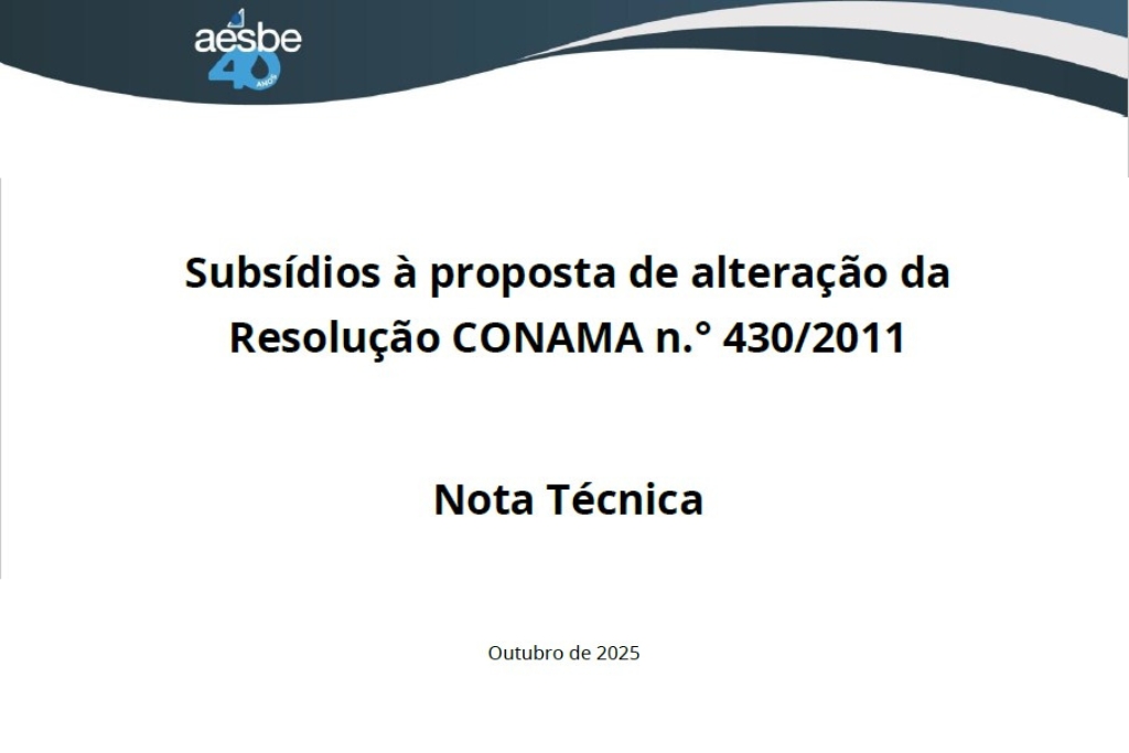 Leia mais sobre o artigo Conheça a Nota Técnica da AESBE com subsídios à proposta de alteração da Resolução CONAMA n.º 430/2011